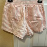 Princess Polly Blush and White Striped Shorts Photo 1