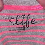 Made for life  pink grey striped casual pullover sweatshirt Photo 5