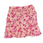 Motel  Wildflower Mini Skirt Gaelle Size‎ XS Orange Pink Floral Womens 26X16.5 Photo 7
