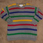 Adrienne Vittadini Rainbow Stripe Top Photo 0