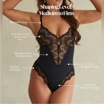 NWT PINSY Sculpting Lace Shapewear Bodysuit Size 1X Black Photo 3