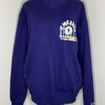 Champion ECO Emerson College Pullover Large Unisex Purple 1/4 Zip Sweatshirt Photo 0