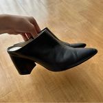 Marc Fisher  MFragni Classic Heeled Pointed Toe Black Leather Mules, Size 9M Photo 3