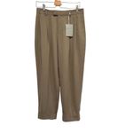 Everlane ‎ Put Together Pleat Canvas Pant Womens 6 Taupe Cuffed Ankle Cropped Photo 1