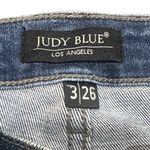 Judy Blue  Skinny Fit Beach Splash Distressed‎ Light Wash Button Fly Jeans 3/26 Photo 4