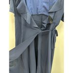 Lulus Womens Navy Blue Gown Size S Cold Shoulder Wrap Event Party Wedding Photo 6