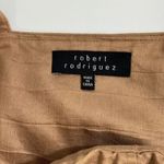 Robert Rodriguez  Size 2 Brown Linen Blend Eyelet‎ Lace Sleeveless A-Line Dress Photo 2