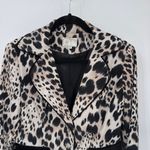 Alberto Makali  Blazer Jacket Womens 12 Dracron Gray Black Animal Print Lined VTG Photo 1