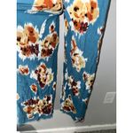 BOG Collective Teal Floral Print Jumpsuit Spaghetti Strap Size M Blue Size M Photo 1