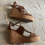 Jimmy Choo | Nelson 100 mm Tan Leather Cork Wedges 35.5 Photo 5