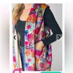 Natural Life Women's Multicolor Floral Hooded Kimono Vest Size XL Photo 2