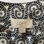 Loft 3/4 Shirt Dress w/Cinch Waist & Pockets Geometric Black & White Floral- XS Photo 7