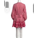 Alexis Alzena Red White Gingham Embroidered Wrap Mini Dress Size XS Photo 1