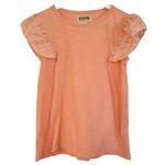 Anthropologie  Pepin coral ruffle eyelet cotton top Small Photo 0