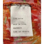 Cynthia Rowley  Orange Floral Print Mini Peasant Tiered Skirt‎ Size Large Ruffle Photo 7