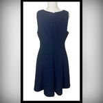 Eliza J Shimmer Cutout Navy Blue Sleeveless Fit & Flare Event Dress Size 12 Photo 1