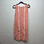 Womens Linen Blend Tank Dress Small Boho Lightweight Costal Beachy Lagenlook Orange Photo 4