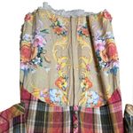 Aratta Silent Journey Women’s Sz Small Midi Shirt Dress Plaid Floral Photo 3