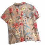 Linden Hill 100% Silk Peach Pink Hawaiian Shirt Women’s Large | coconut girl Photo 6