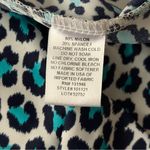 Jude Connally Ella Leopard Print Shift Dress Size M Stretch Aqua Made in USA Blue Size M Photo 6