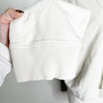 Madewell Womens Crop Hoodie Terry Drawstring Long Sleeve Pullover White Size S Photo 5