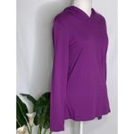 Nike  Dri-Fit Purple Lightweight Hoodie Athletic Long Sleeve Pullover Sweatshirt Photo 3