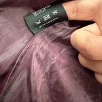 Kinaff Burgundy Leather Blazer Jacket XS Front Button Pockets Tailored Brown Photo 5