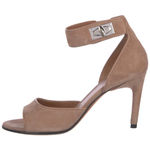 Givenchy  Shark Lock Suede Ankle Strap Peep Toe Heels Photo 0