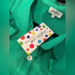 NWT Toofan Size 2X Jade Green Long Sleeve Pearl Button Front Tiered Shift Dress Photo 11