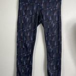 Lululemon Size 4 Cropped Leggings Stained Glass Love Nightfall Black Activewear Photo 0