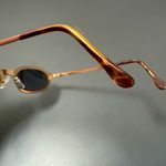 PERSONAL OPTICS Vintage Slim Oval Sunglasses Brown Photo 4
