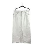 Mango MNG  White High Waist Front Slit Midi Denim Straight Pencil Skirt Size L Photo 1