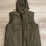 Eddie Bauer Vintage  Women’s Green Cotton Goose Down Quilted Puffer Vest Size M Photo 0