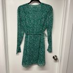 The East Order Womens Nordstrom Gizele Green Mini Wrap Dress Size Small L/S Photo 3