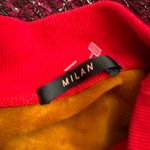 Milan Velvet Soft Red Crewneck Sweatshirt Medium To Large Photo 1