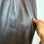 Ralph Lauren Nwt  Chestnut Brown Genuine Leather Pencil Skirt Photo 3