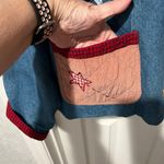 Vintage Casey Coleman Denim Embroidery Angels Lined Shacket M/L Corduroy Pockets Blue Size M Photo 4