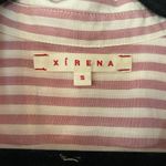 Xirena Channing Shirt Pink Cream Stripe Button Down Blouse Short Sleeve Small Photo 2
