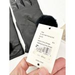 UGG Women's Leather Pom Glove in Black Size Medium NEW Photo 3