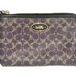 Coach  Purple CROSSGRAIN COATED CANVAS/LEATHER COIN CARDS WRISTLET Wallet Photo 0