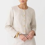 J.Crew NWT Louisa Lady Jacket in Flax Ivory Stretch Linen Blend Blazer 14 Photo 2