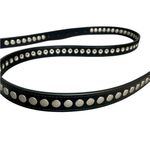 All Saints Silver Studded Black Leather Belt 32”- 36” Adjustable Length $89 New Photo 2