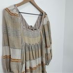 Free People  Cozy Striped Mini Dress in Ivory Combo Size Small Photo 5