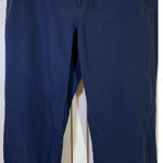 Ralph Lauren Lauren  Utility Pants Women 12P Blue Ripstop Adjustable‎ Snap Hem Photo 0