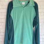 Columbia  Women's Aqua and Teal Fleece Pullover‎ Sweatshirt Size Large Photo 0