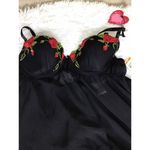 Morgan Taylor  Women Vtg Sexy Black Sheer Babydoll nightgown & Thong  Sz. Sm NWT Photo 4