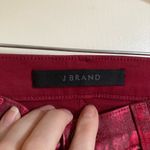 J Brand Alana Opium Jagged Python Metallic Red Snake Skin Skinny Pants #W Photo 4