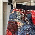 Anthropologie by Wolven Sugared Fleur Pencil Sequined Skirt Size 2 XS Floral Photo 2