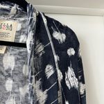 Billabong  Dark Blue & White Pattern Cardigan Sweater, Size Large Photo 3