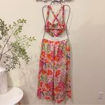 ASTR  Marise Wide Leg Jumpsuit  in Orange Purple Multi Size Small NWT Photo 5